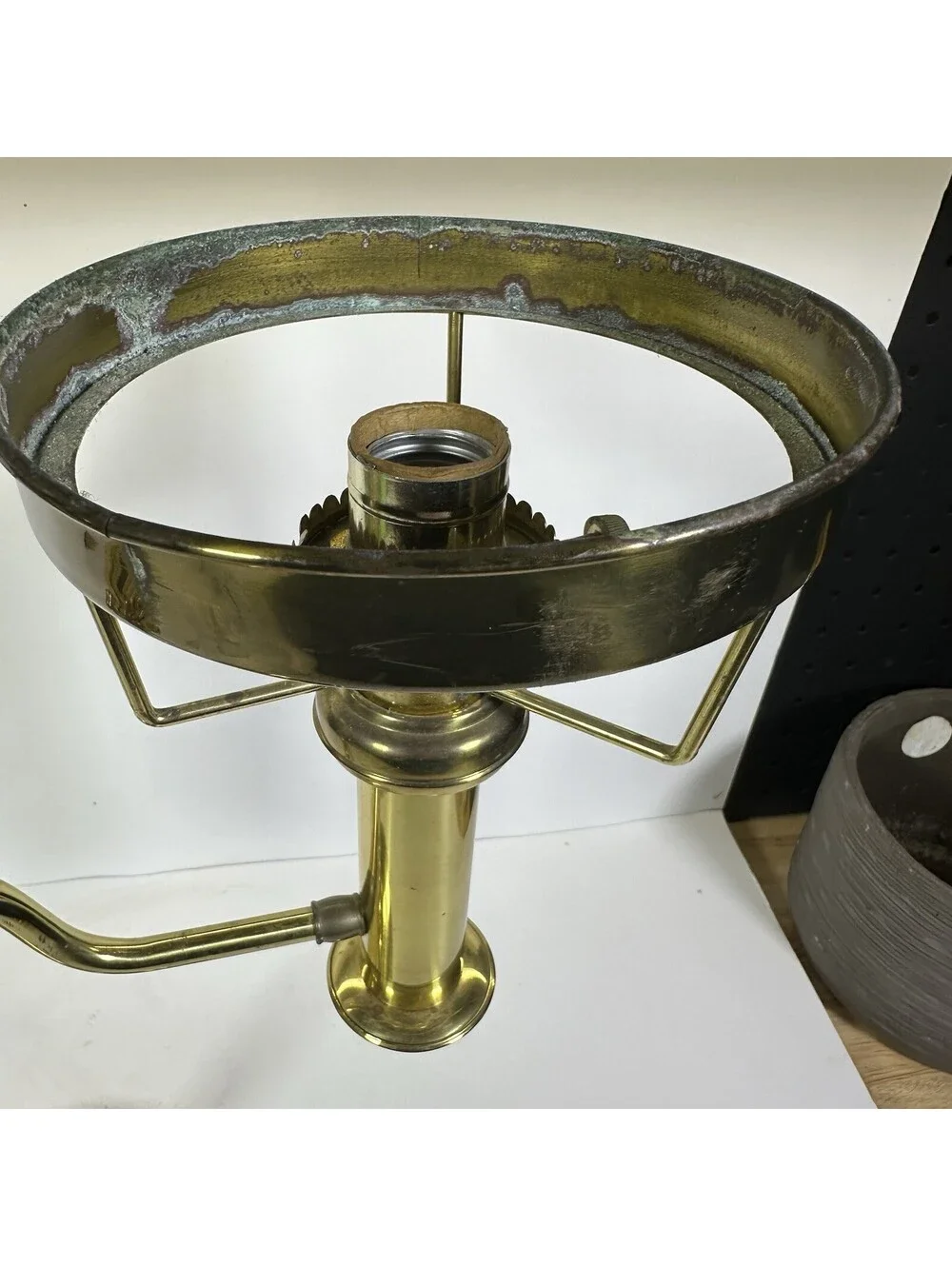 Tseng Mei Enter Co Vintage Brass Student Lamp TM-801C Adjustable Double Arm